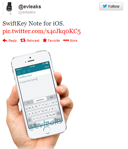 SwiftKey Notes for iOS is outed by evleaks - SwiftKey to offer note taking app for iOS?