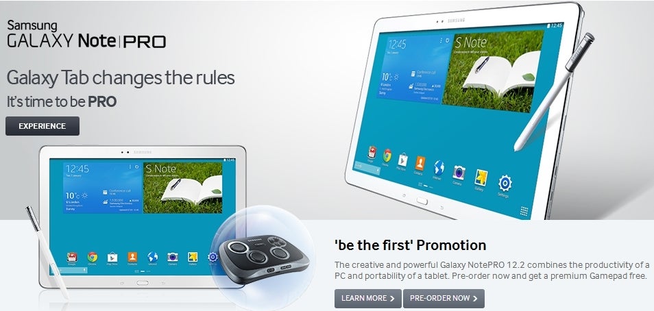 Samsung Galaxy NotePRO to be launched on February 4 in the UK, official pre-orders now open