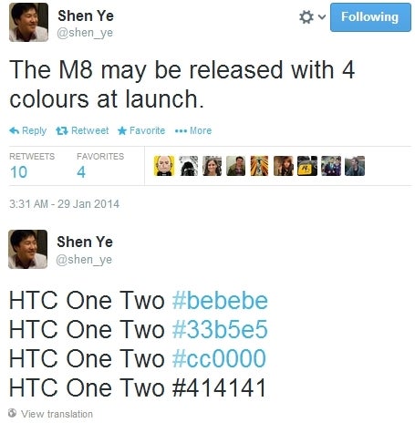 HTC's new M8 may have four color versions at launch