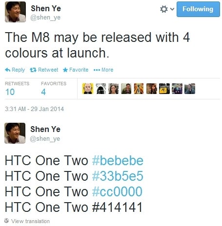 HTC&#039;s new M8 may have four color versions at launch