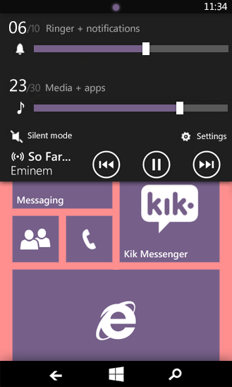 More Windows Phone 8.1 screenshots leak, confirm on-screen buttons and separate volume controls