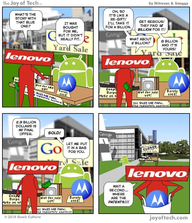 Humor: Lenovo’s bag of Motorola feels a little light