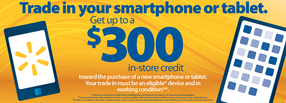 Trade in a working tablet or phone to receive up to $300 credit toward a new device - Walmart cuts the price of the Apple iPad 2 by $100, offers at least $100 trade-in for any iPad