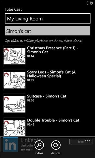 Windows Phone and Chromecast, working together (sort of) via Tube Cast