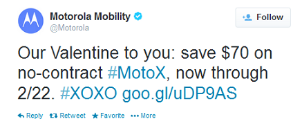 Motorola extends $70 sale on the Motorola Moto X - Motorola extends Motorola Moto X sale to February 22nd