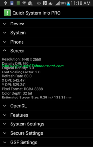 Alleged Galaxy S5 screenshot seemingly confirms a 5.2" QHD display with 560ppi density