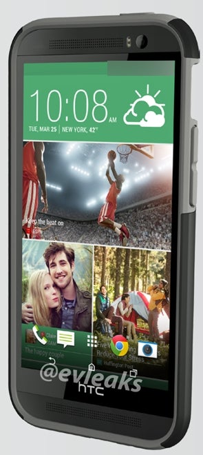 HTC M8 / One 2 press image leaks, Sense 6.0 UI and large front-facing camera visible