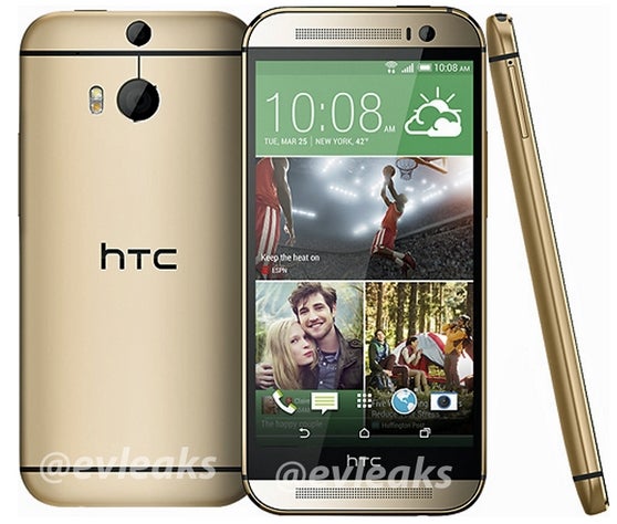 The All New HTC One (M8) pictured again, this time in gold