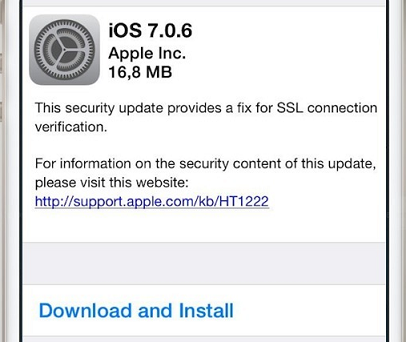 Apple sent out iOS 7.0.6 to repair a security flaw - Apple sends out iOS 7.0.6 to fix major security flaw