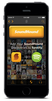 Create a Spotify playlist with the iOS version of SoundHound - SoundHound&#039;s &#039;Add to Spotify&#039; button creates playlists from songs you have identified