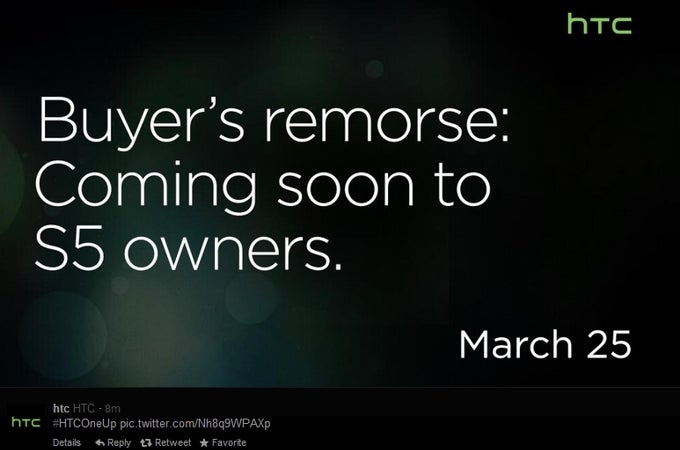 HTC: "buyer's remorse coming soon" to Samsung Galaxy S5 owners