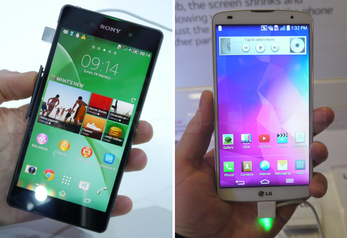 Big and bigger: Sony Xperia Z2 vs LG G Pro 2, first look