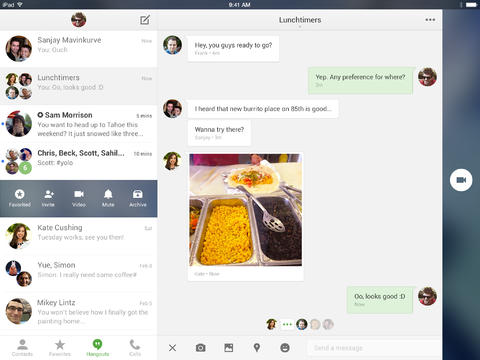 Google Hangouts v2 for iOS gets an iOS 7 redesign and iPad support