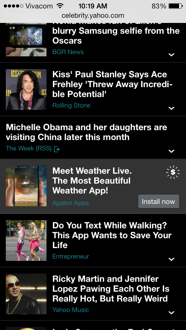 Yahoo! now testing app-install advertisements across its mobile properties