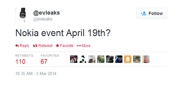 Nokia to host an April 19 event?