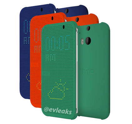 The flip case for the HTC One (2014) will come in three colors - Leaked press shot of new HTC One (2014) flip covers show off a trio of color options