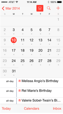 With iOS 7.1, the calendar will show daily appointments in month view - Apple releases iOS 7.1