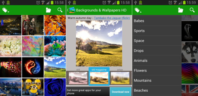 Wallpapers & Backgrounds HD for Android app review