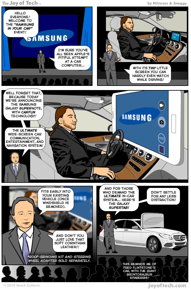 Humor: Samsung shows us how to do real in-car integration