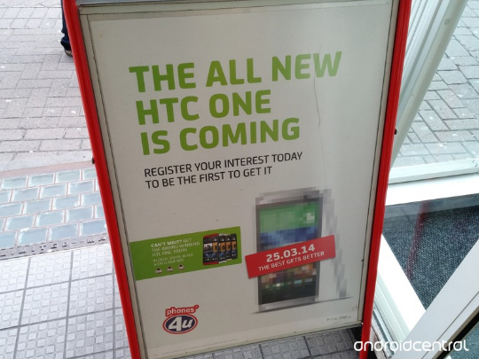 The All New HTC One is advertised on a U.K. street - The All New HTC One is advertised on a U.K. street