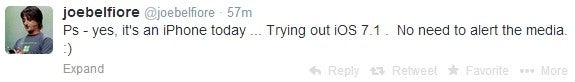 Microsoft&#039;s Head of Windows Phone tweets from an iPhone, tries out iOS 7.1