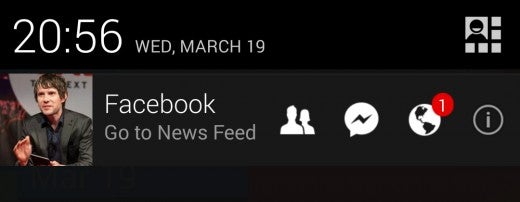 Facebook is testing a persistent notification status bar on Android