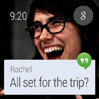 Context cards - Android Wear walkthrough: an early peek into Google's new smartwatch software