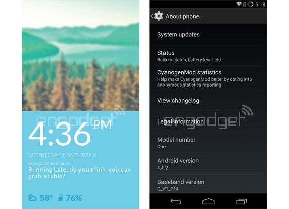 OnePlus One's CyanogenMod 11S OS revealed in leaked images