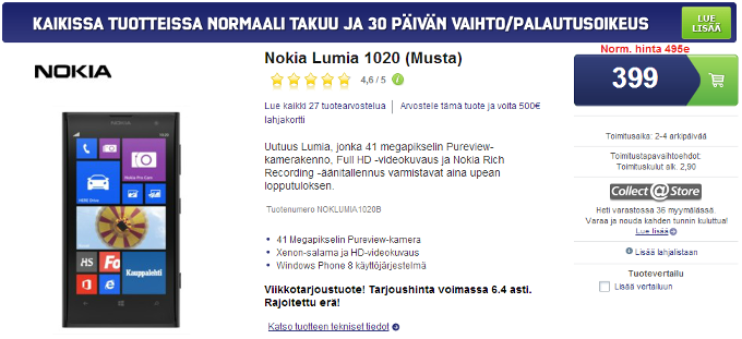 Nokia slashes price of Lumia 1020 in Europe: could this be in preparation for a new high-profile Lumia?