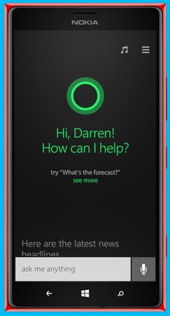 Cortana is represented by an animated circle - Microsoft announces Windows Phone 8.1: Cortana, Action Center, Backgrounds and more