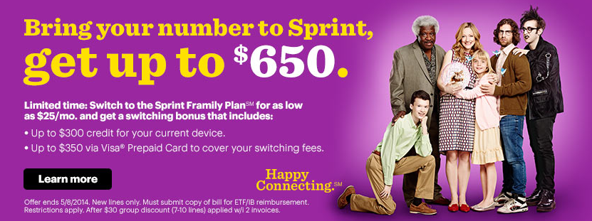 Sprint will reimburse you as much as $650 for switching from another carrier - Sprint to give up to $650 in cash and credit to those who switch from another carrier