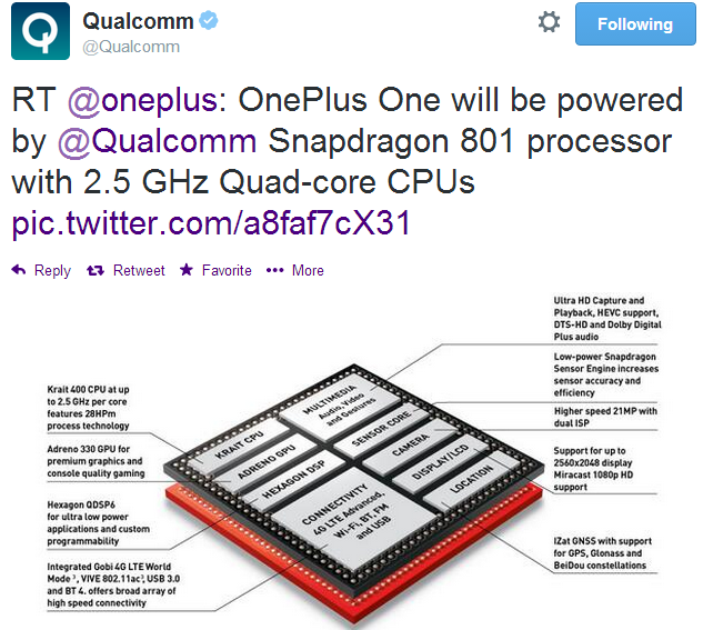CyanogenMod-based OnePlus One now promoted by Qualcomm