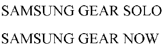 Samsung wants to trademark the names "Gear Now" and "Gear Solo" in the US