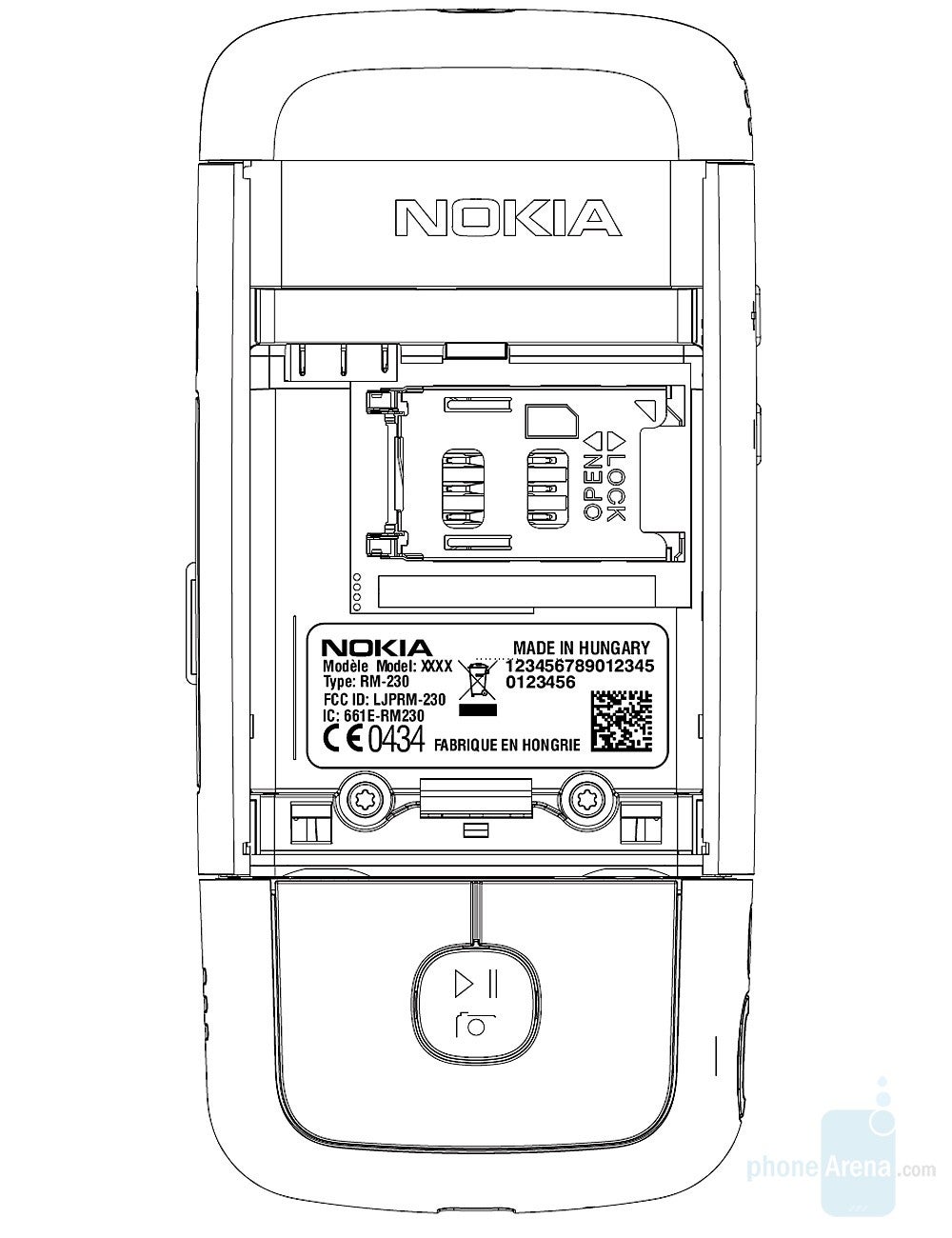 Nokia RM-230 - Nokia prepares global 3G multimedia phone with two keyboards