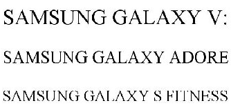 Samsung Galaxy V:, Galaxy Adore and Galaxy S Fitness names revealed in trademark applications