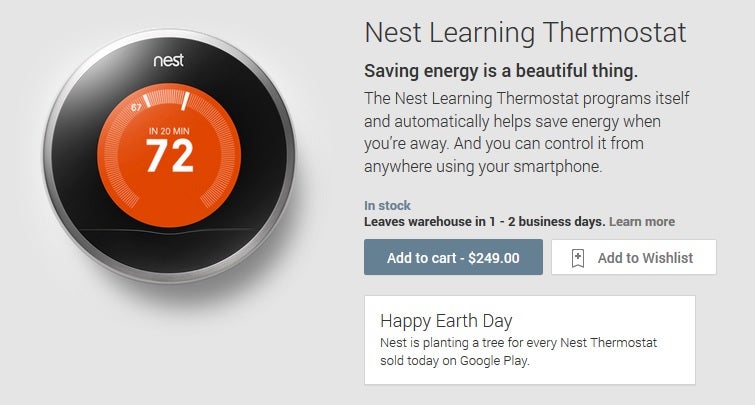 Nest now available in Google Play, $249