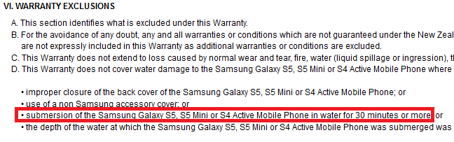 Samsung's New Zealand site leaks IP67 certification for the Samsung Galaxy S5 mini - Samsung Galaxy S5 mini will be waterproof according to Samsung New Zealand