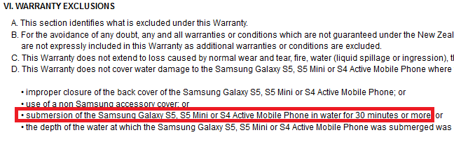 Samsung&#039;s New Zealand site leaks IP67 certification for the Samsung Galaxy S5 mini - Samsung Galaxy S5 mini will be waterproof according to Samsung New Zealand