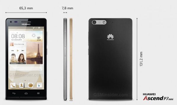Huawei introduces the mini version of the Ascend P7 - Huawei Ascend P7 mini is official, introduced before the full-sized model