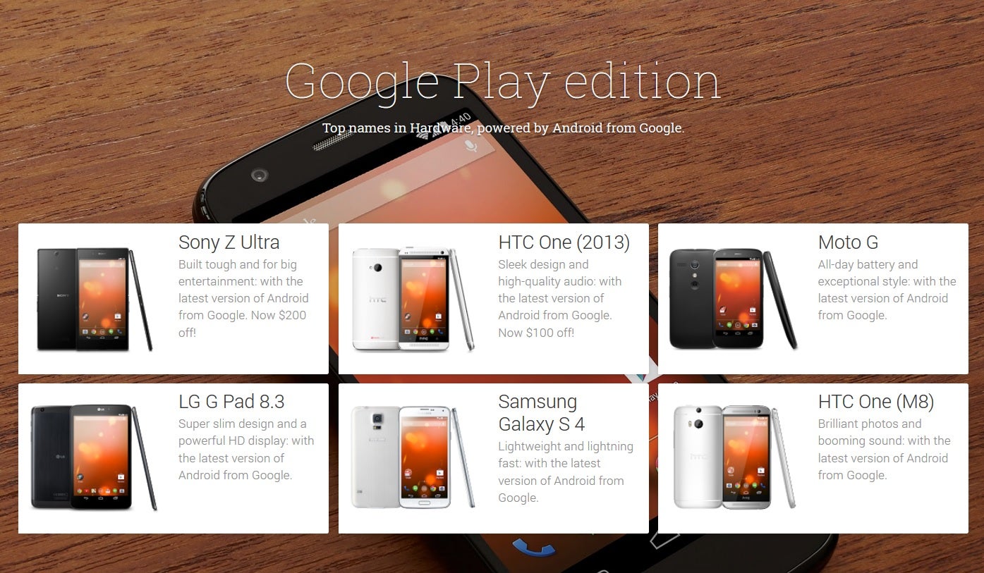 Samsung Galaxy S5 Google Play Edition is teased on Google Play website