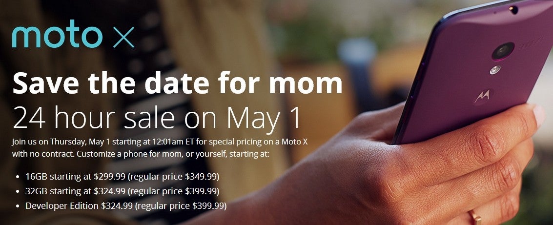 Moto X prices will start at $299 on May 1, Developer Edition will cost $325