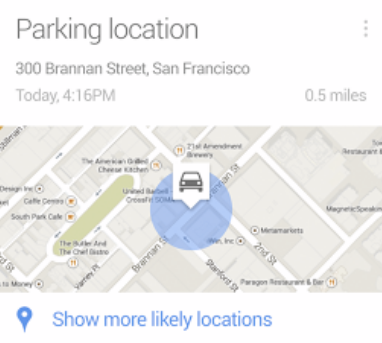 Google Now will help you remember where you parked your car - Forget where you&#039;ve parked? Google Now to the rescue!