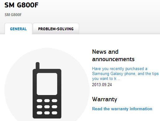 Samsung confirms the existence of what could be a Galaxy S5 mini: the SM-G800F