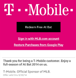 T-Mobile users get the premium version of At Bat 2014 for free - Get the premium version of At Bat 2014 for free from T-Mobile