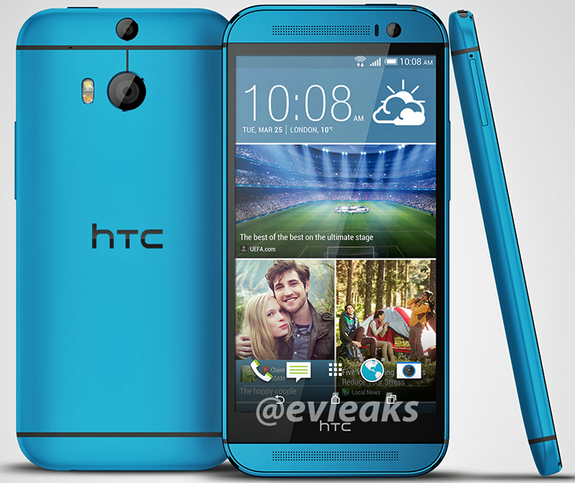 HTC One (M8) in blue - HTC One (M8) appears in blue