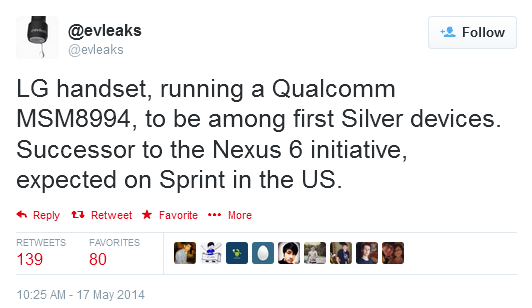 One of the first Android Silver devices is rumored to be an LG handset made exclusively for Sprint - LG testing Silver device with Qualcomm MSM8994 aboard; Nexus successor to be Sprint exclusive?