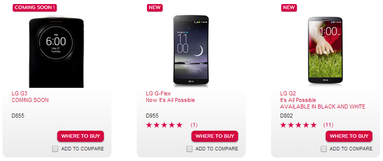 LG G3's official model number is D855 (at least in the UK)