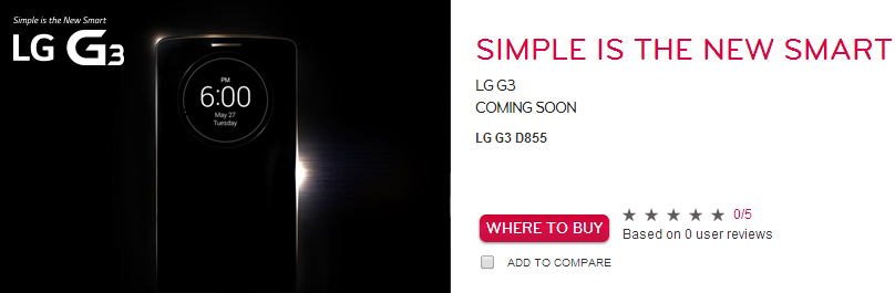 LG G3's official model number is D855 (at least in the UK) - PhoneArena