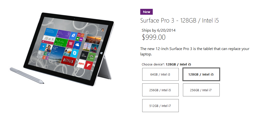 Pre-order the new Microsoft Surface Pro 3 from the online Microsoft Store right now! - Pre-order your Microsoft Surface Pro 3 right now, from the online Microsoft Store