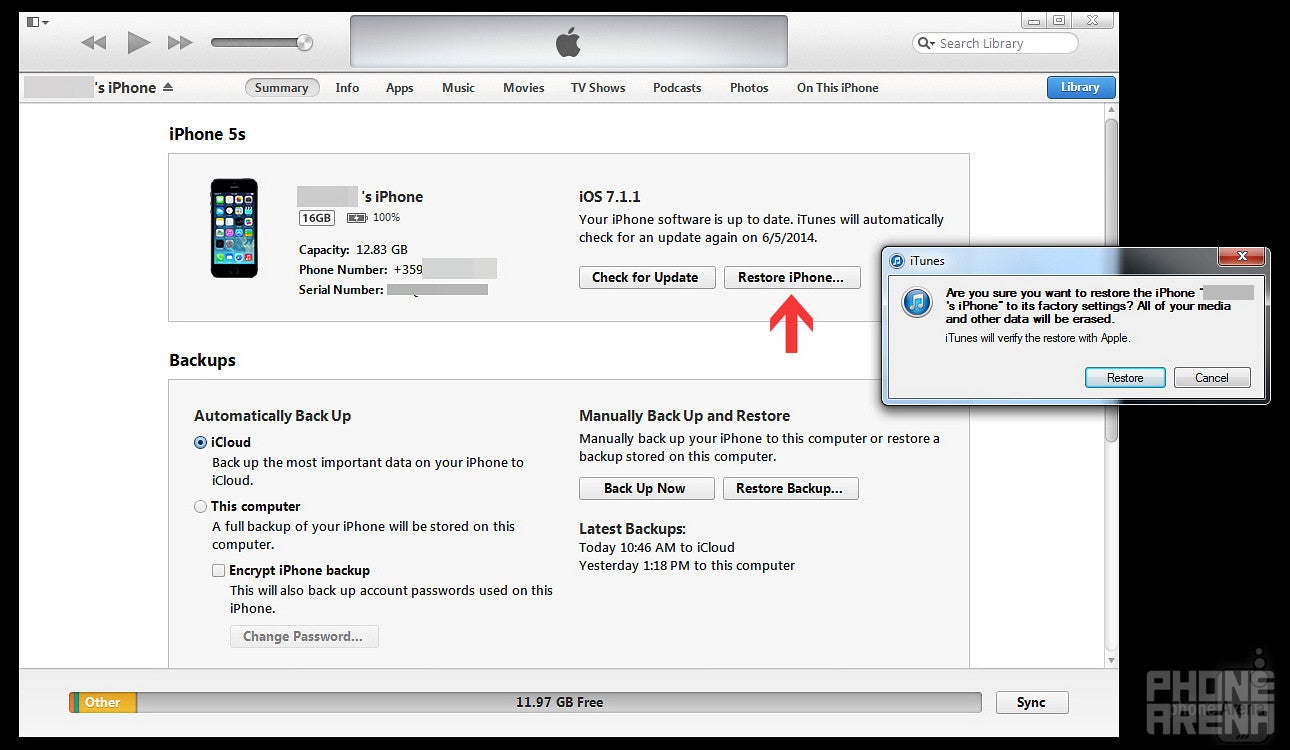 Restoring to factory settings - How to go back to iOS 7.1 after installing the iOS 8 Beta on your iPhone or iPad